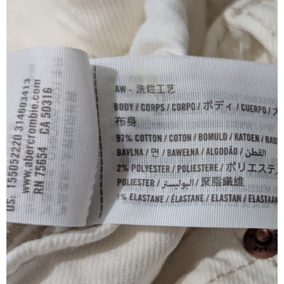 Abercrombie sz 29/8 Jeans The Ankle Straight Ultra High Rise denim 1281 - Picture 7 of 7